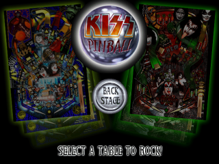 KISS Pinball title screen for Playstation